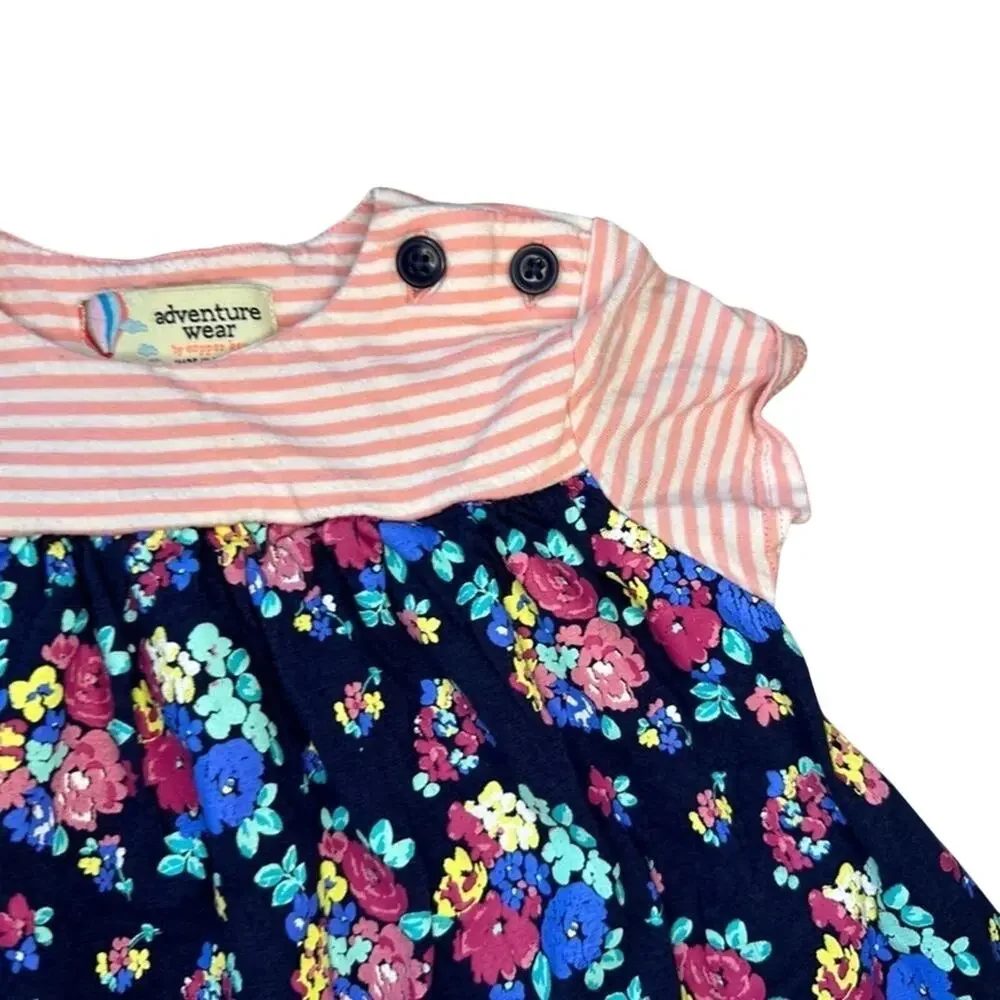 Adventure Wear by Copper Key Girls 2T Multicolor Floral Short Sleeve Dress